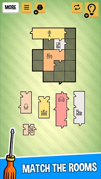 Floor Sort: Tangram Room Plans app screenshot 2